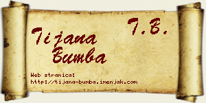 Tijana Bumba vizit kartica